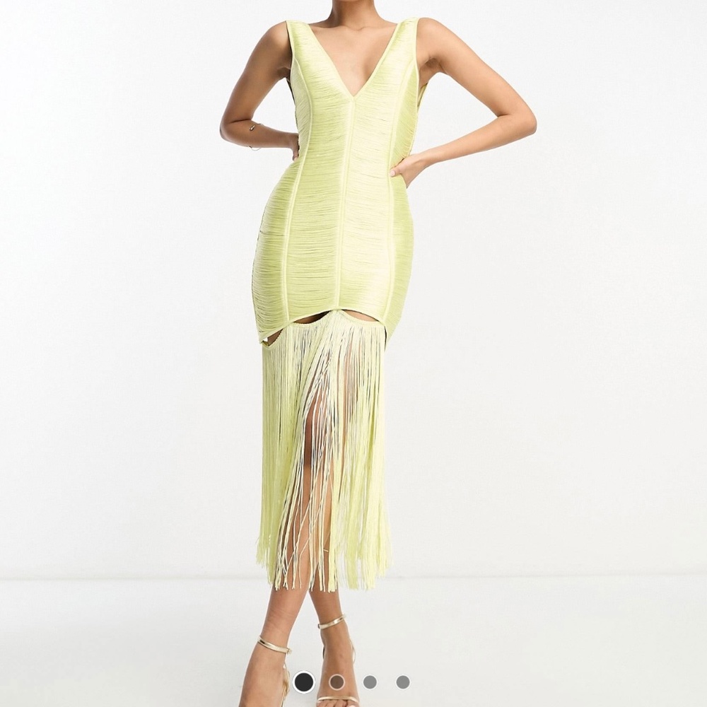 Fringe dress midi
